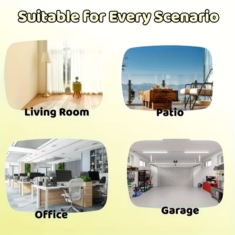 1500W Portable Electric Heater with Rapid 3-Second Heating, Overheat Protection, and Anti-Slip Design – Indoor & Outdoor Heater for Living Room, Garage, Greenhouse, Camping (Yellow/Black)