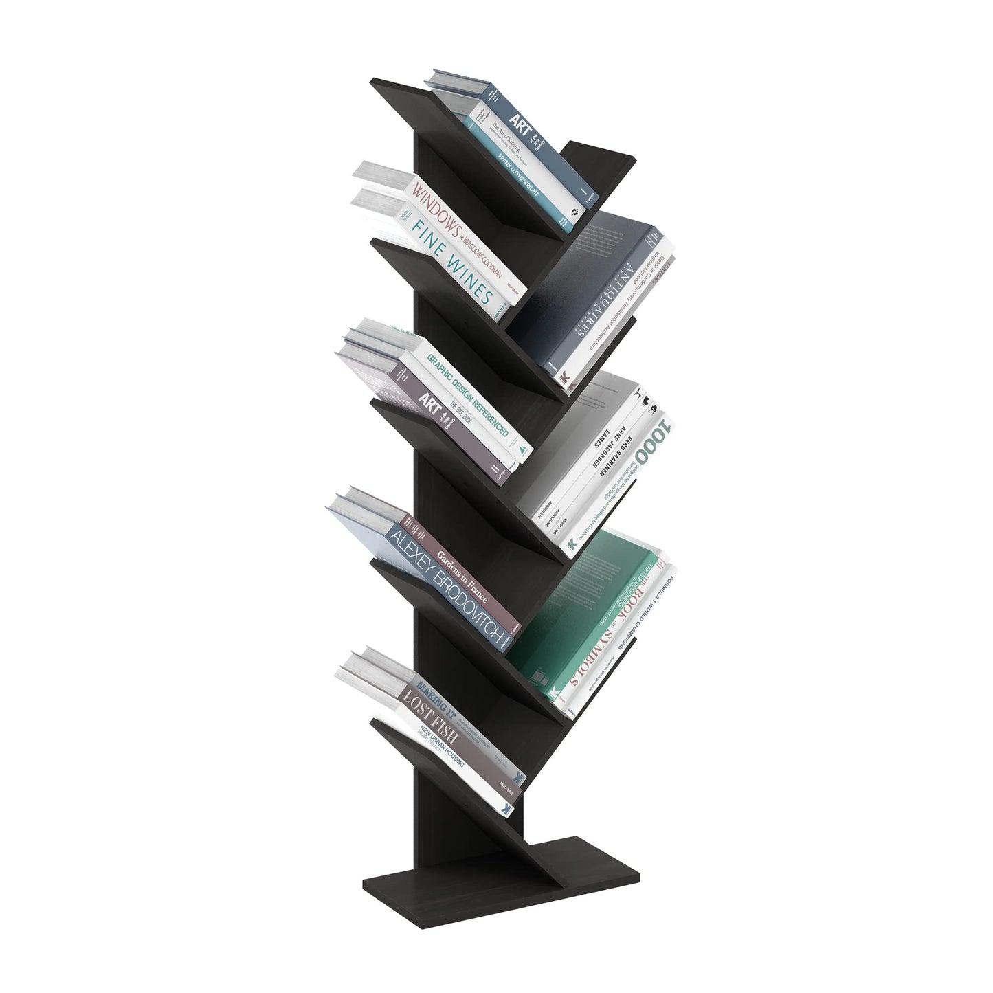 5-Cube Bookshelf, Reversible Bookcase – White Finish Dimensions: 9.4" D x 19.5" W x 31.5" H
