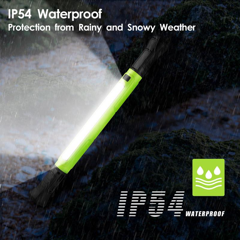 3000LM Rechargeable LED Work Light, 5200mAh Underhood Inspection Lamp with Magnetic Base & Hanging Hooks, Waterproof Portable Light for Car Repair, Garage, Jobsite, Emergency & Gift for Men