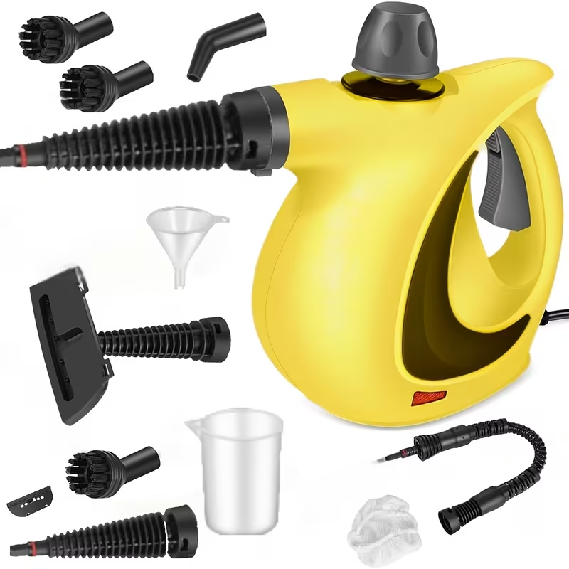 Portable Handheld Steam Cleaner with 12 Accessories – 12.8oz Tank, Rapid Heat-Up, High-Pressure Chemical-Free Cleaning – Ideal for Home, Car, Bathroom & Kitchen