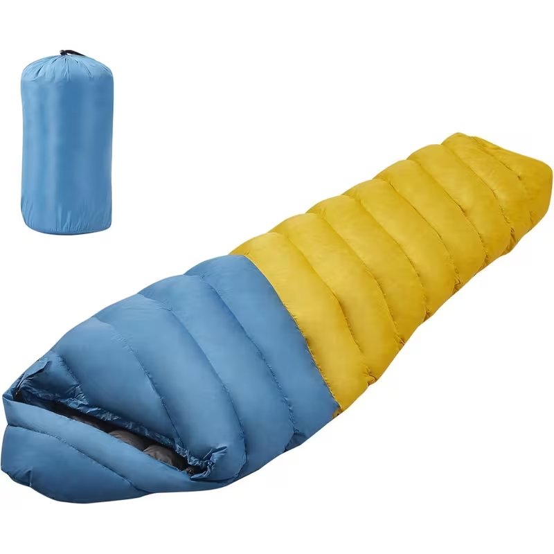 Ultralight 700 Fill Power Down Sleeping Bag – Waterproof, Sub-Zero Winter Backpacking Bag with Compression Sack, 16oz Wearable Design for Hiking & Camping