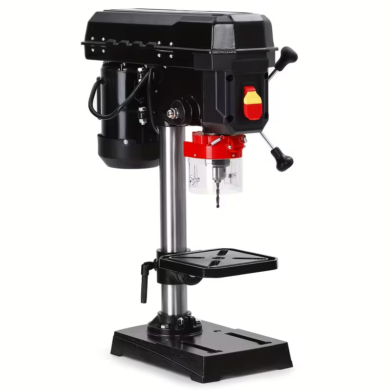 2.5Amp Benchtop Drill Press, 5-Speed Adjustable Tabletop Drilling Machine with 8-Inch Swing and 0–45° Tilting Table for Wood and Metal