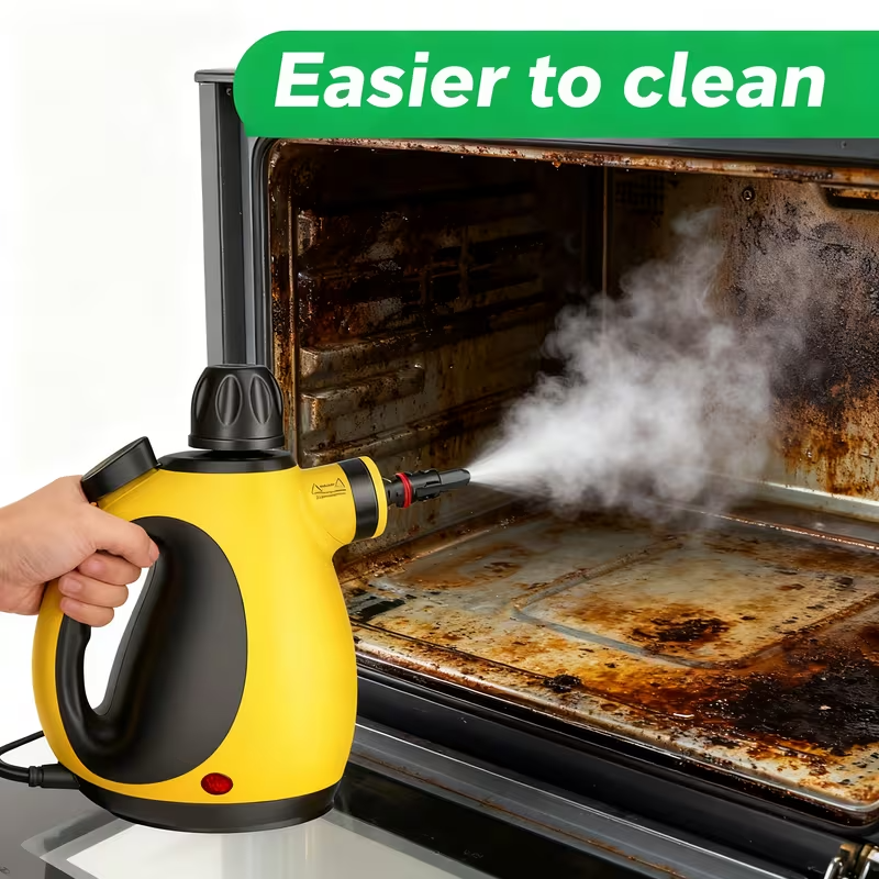 Portable Handheld Steam Cleaner with 12 Accessories – 12.8oz Tank, Rapid Heat-Up, High-Pressure Chemical-Free Cleaning – Ideal for Home, Car, Bathroom & Kitchen