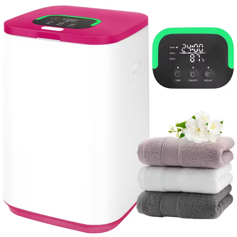 Square Towel Warmer Bucket with LED Display – 23L Large Capacity, Three Heating Levels & Delay Start Function, Ideal for Bathrooms, Bedrooms, and Spa Use