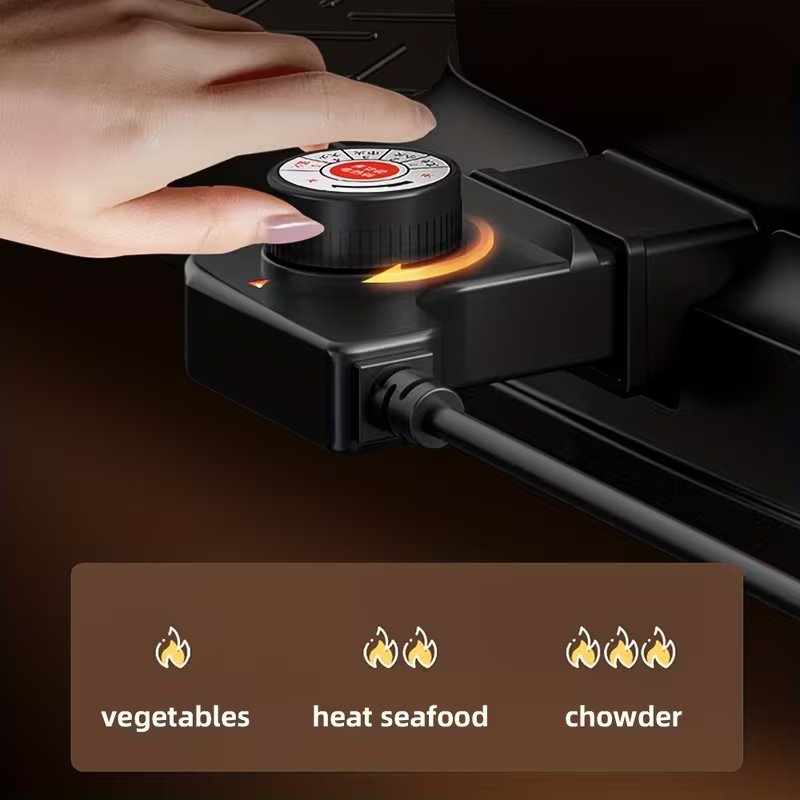 All-in-One Electric Hot Pot & Grill Combo – Large-Capacity Smokeless Cooker with Non-Stick Surface, Even Heating for Frying, Boiling, Grilling & Roasting – Ideal for Family Meals, Parties, Steak, Seafood & Kebabs