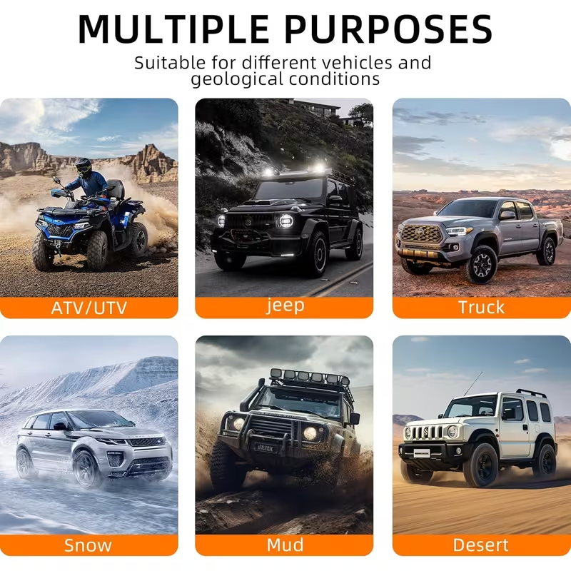 Heavy-Duty 48,500 lbs Kinetic Recovery Rope with Two UHMWPE Soft Shackles, 7/8" x 30 ft High-Elasticity Off-Road Tow Rope, UV and Abrasion Resistant Snatch Strap for Trucks, SUVs, UTVs, ATVs, and Tractors