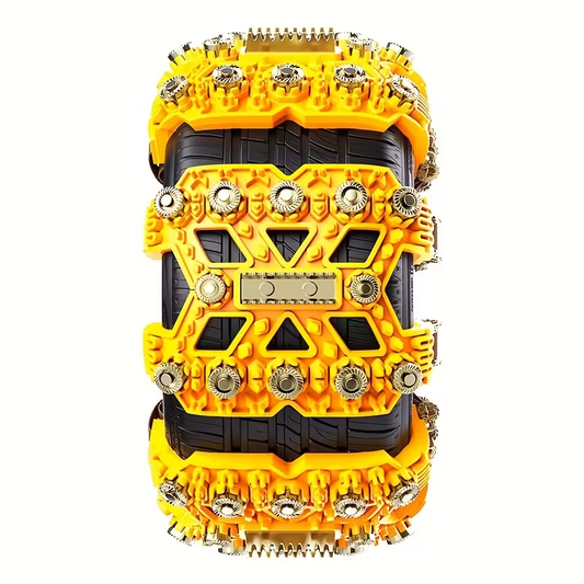 Universal 8PCS TPU Snow Chain Set – Anti-Slip Winter Tire Traction for Cars, 165–245mm Fit, Includes Storage Box & Gloves