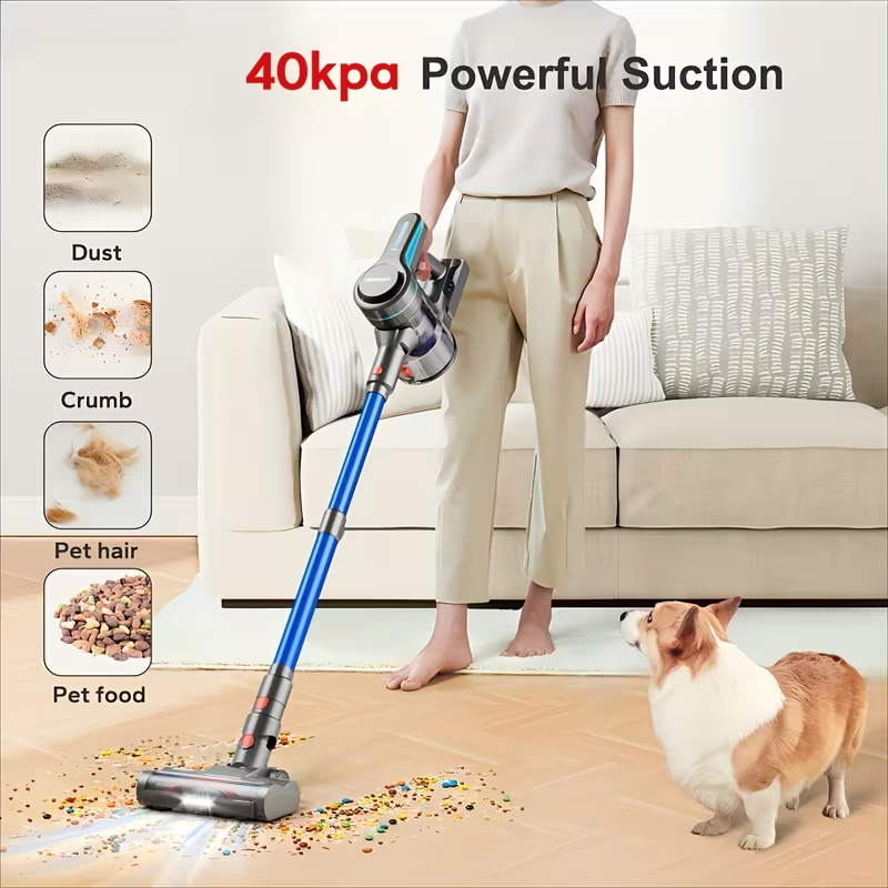 2-in-1 Robot Vacuum and Mop Combo with App & Voice Control, 5000Pa Strong Suction, Automatic Recharge, Scheduled Cleaning, Suitable for Pet Hair, Hard Floors, and Low Carpets, Smart Home Robotic Vacuum with Rechargeable Battery
