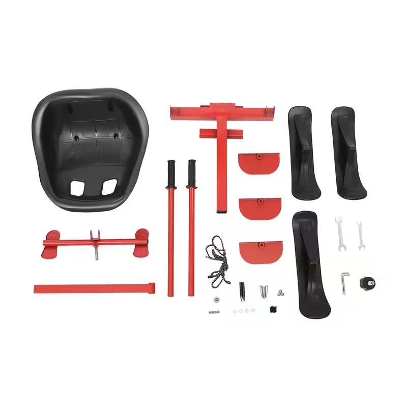 Heavy-Duty Snow Racer Sled Scooter – Adjustable 5.9ft Design, 198 lbs Load Capacity, All-Terrain Ski Attachment, Green/Black Winter Scooter for s & s