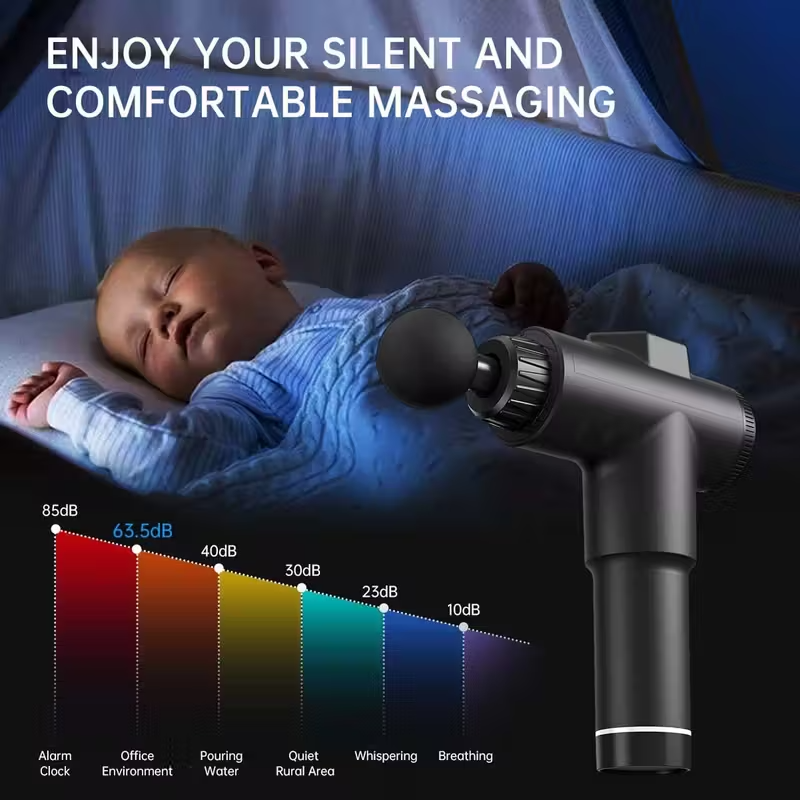 Handheld Deep Tissue Massage Device – Quiet Portable Percussion Massager with 99 Adjustable Speeds for Professional Muscle and Fascia Therapy