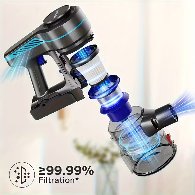 2-in-1 Robot Vacuum and Mop Combo with App & Voice Control, 5000Pa Strong Suction, Automatic Recharge, Scheduled Cleaning, Suitable for Pet Hair, Hard Floors, and Low Carpets, Smart Home Robotic Vacuum with Rechargeable Battery