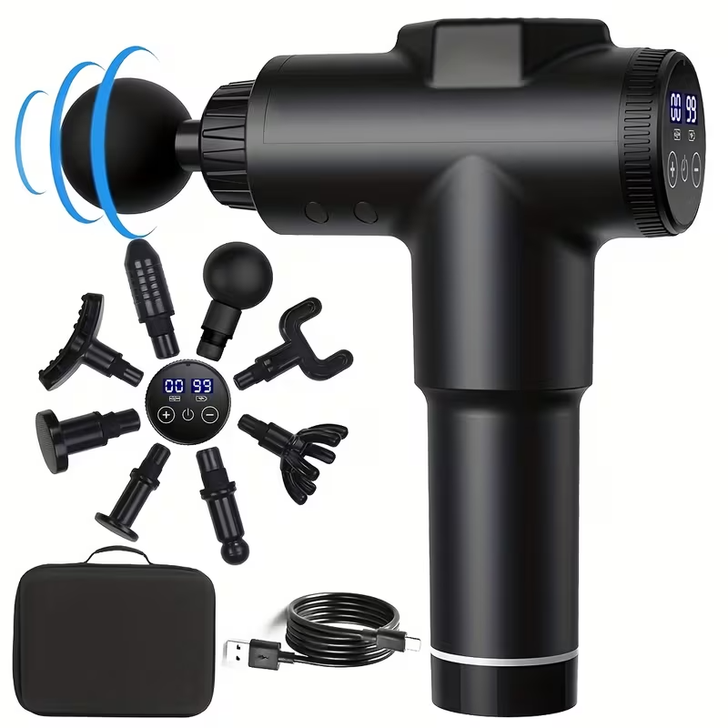 Handheld Deep Tissue Massage Device – Quiet Portable Percussion Massager with 99 Adjustable Speeds for Professional Muscle and Fascia Therapy