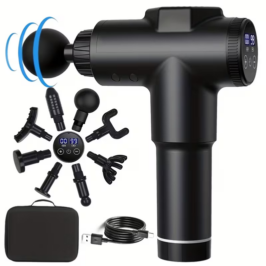 Handheld Deep Tissue Massage Device – Quiet Portable Percussion Massager with 99 Adjustable Speeds for Professional Muscle and Fascia Therapy