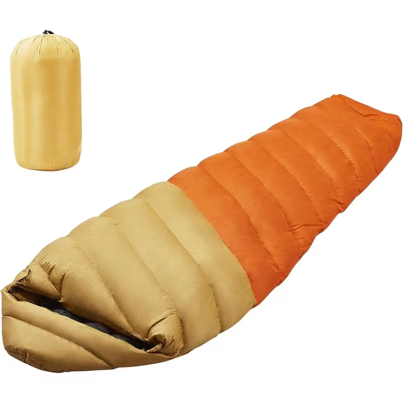 Ultralight 700 Fill Power Down Sleeping Bag – Waterproof, Sub-Zero Winter Backpacking Bag with Compression Sack, 16oz Wearable Design for Hiking & Camping