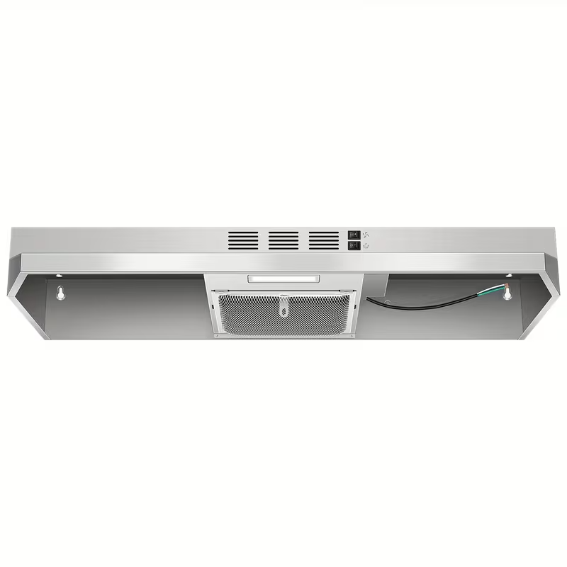36-Inch Stainless Steel Under Cabinet Range Hood, Ducted/Ductless Convertible, 350 CFM 2-Speed Exhaust Fan with LED Light and Aluminum Mesh Filter