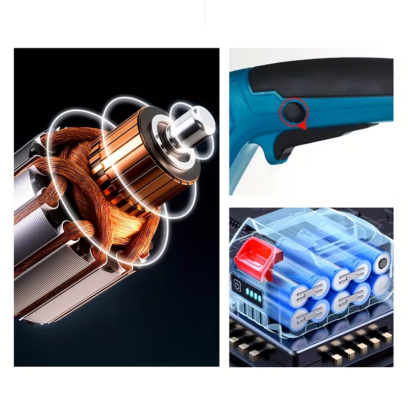 21V Cordless Snow Shovel Set with Brushless Motor, 13-Inch Electric Snow Blower, Includes Two 21V Li-Ion Batteries, Adjustable Handle and Safety Switch, Ideal for Driveways, Patios, and Sidewalks