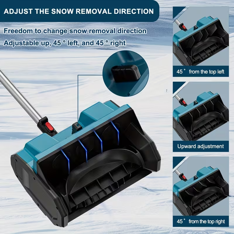 21V Cordless Snow Shovel Set with Brushless Motor, 13-Inch Electric Snow Blower, Includes Two 21V Li-Ion Batteries, Adjustable Handle and Safety Switch, Ideal for Driveways, Patios, and Sidewalks
