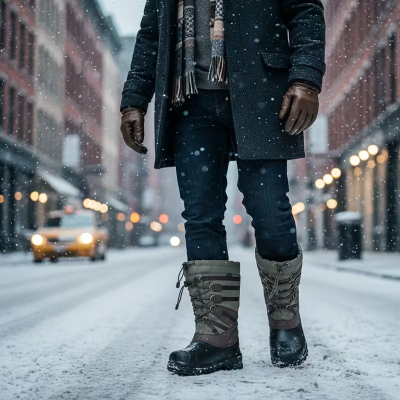 21" Snowshoes with Adjustable Trekking Poles – Red/Black Lightweight Snowshoe Set for Men, Women & Youth, Ideal for Snow Hiking & Cross-Country Walking