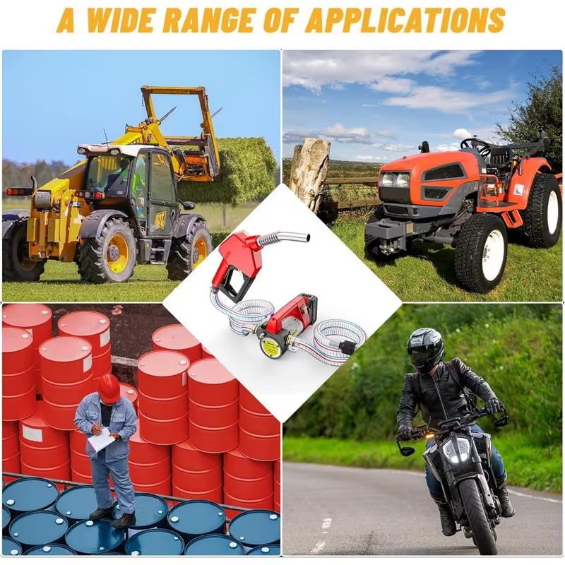 Cordless Diesel Transfer Pump Kit, 12–13 GPM Portable Fuel Pump with 4.0Ah 21V Battery, Automatic Shut-Off Nozzle and Hose for Diesel and Kerosene, Trucks, Boats, RVs and Generators