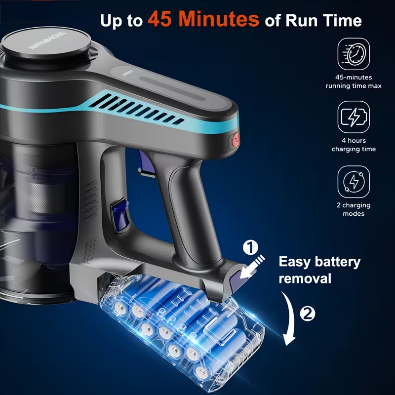 2-in-1 Robot Vacuum and Mop Combo with App & Voice Control, 5000Pa Strong Suction, Automatic Recharge, Scheduled Cleaning, Suitable for Pet Hair, Hard Floors, and Low Carpets, Smart Home Robotic Vacuum with Rechargeable Battery