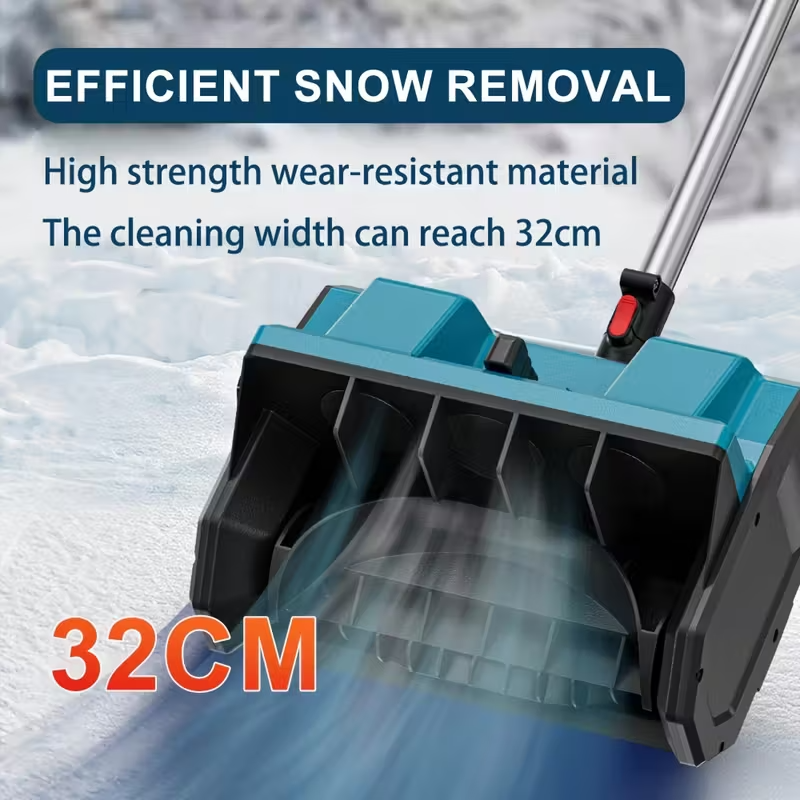 21V Cordless Snow Shovel Set with Brushless Motor, 13-Inch Electric Snow Blower, Includes Two 21V Li-Ion Batteries, Adjustable Handle and Safety Switch, Ideal for Driveways, Patios, and Sidewalks