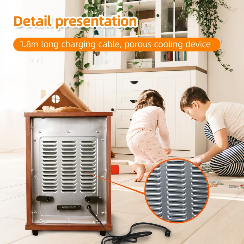 1500W Infrared Electric Space Heater with Thermostat, Remote Control, 9-Hour Timer, Overheat & Tip-Over Protection – Portable Indoor Heater for Bedroom, Office