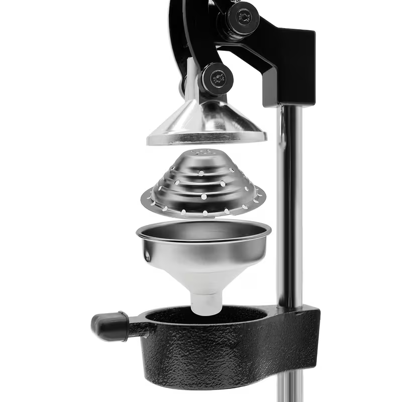 Heavy-Duty Manual Citrus Juicer – Cast Iron Orange & Lemon Squeezer | Commercial Hand Press Extractor for Oranges, Lemons, Limes & Pomegranates | Easy-Clean Stainless Strainer