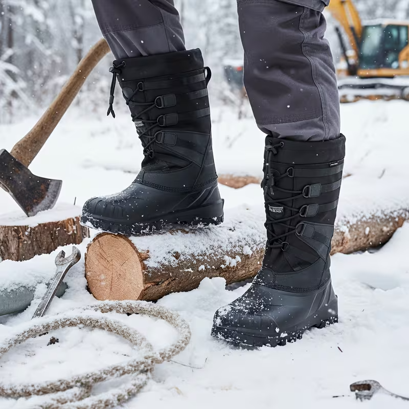 21" Snowshoes with Adjustable Trekking Poles – Red/Black Lightweight Snowshoe Set for Men, Women & Youth, Ideal for Snow Hiking & Cross-Country Walking