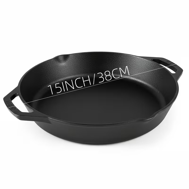 6"/8"/10" Cast Iron Frying Pans with Dutch Oven and Two Grills – Durable Non-Stick Cookware Set for Home Kitchen, Camping, Stove, Induction, and Open Fire