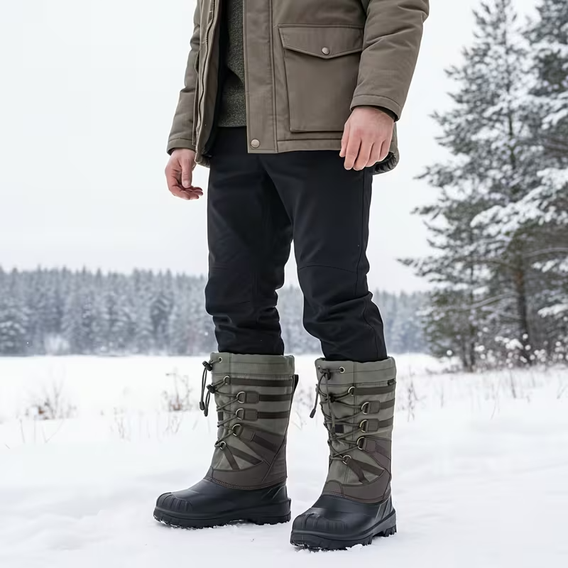 21" Snowshoes with Adjustable Trekking Poles – Red/Black Lightweight Snowshoe Set for Men, Women & Youth, Ideal for Snow Hiking & Cross-Country Walking