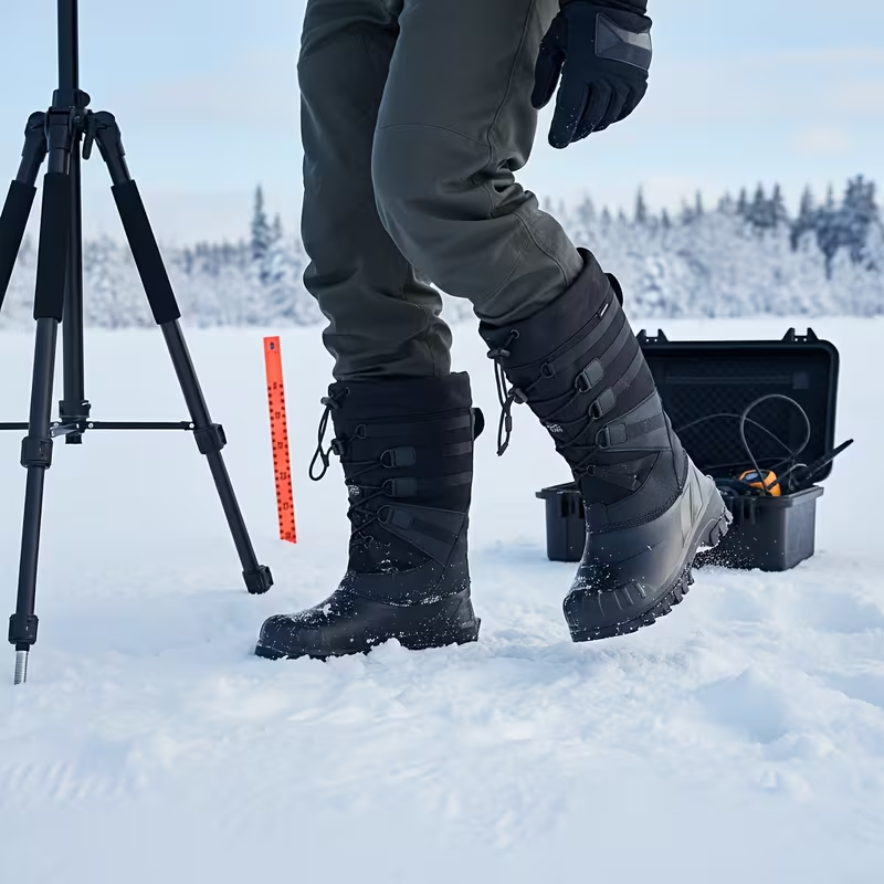 21" Snowshoes with Adjustable Trekking Poles – Red/Black Lightweight Snowshoe Set for Men, Women & Youth, Ideal for Snow Hiking & Cross-Country Walking