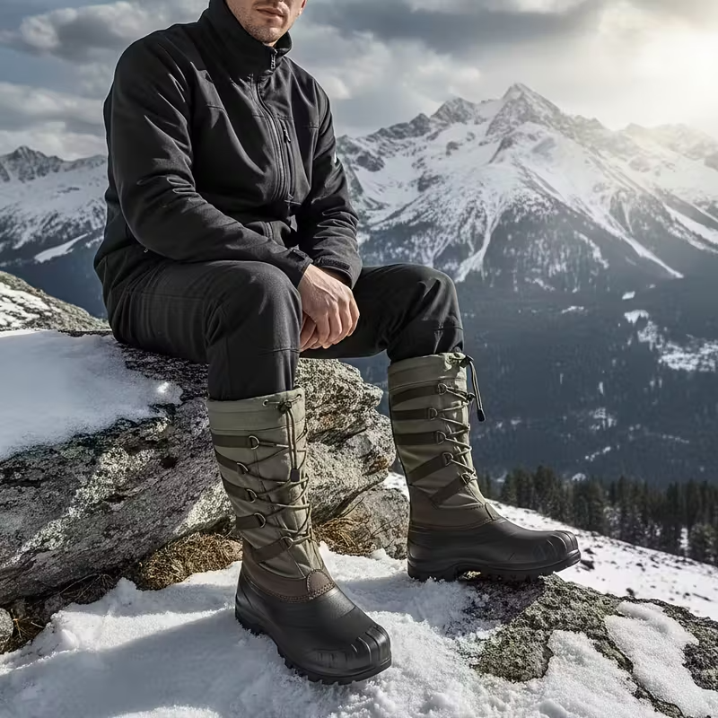 21" Snowshoes with Adjustable Trekking Poles – Red/Black Lightweight Snowshoe Set for Men, Women & Youth, Ideal for Snow Hiking & Cross-Country Walking